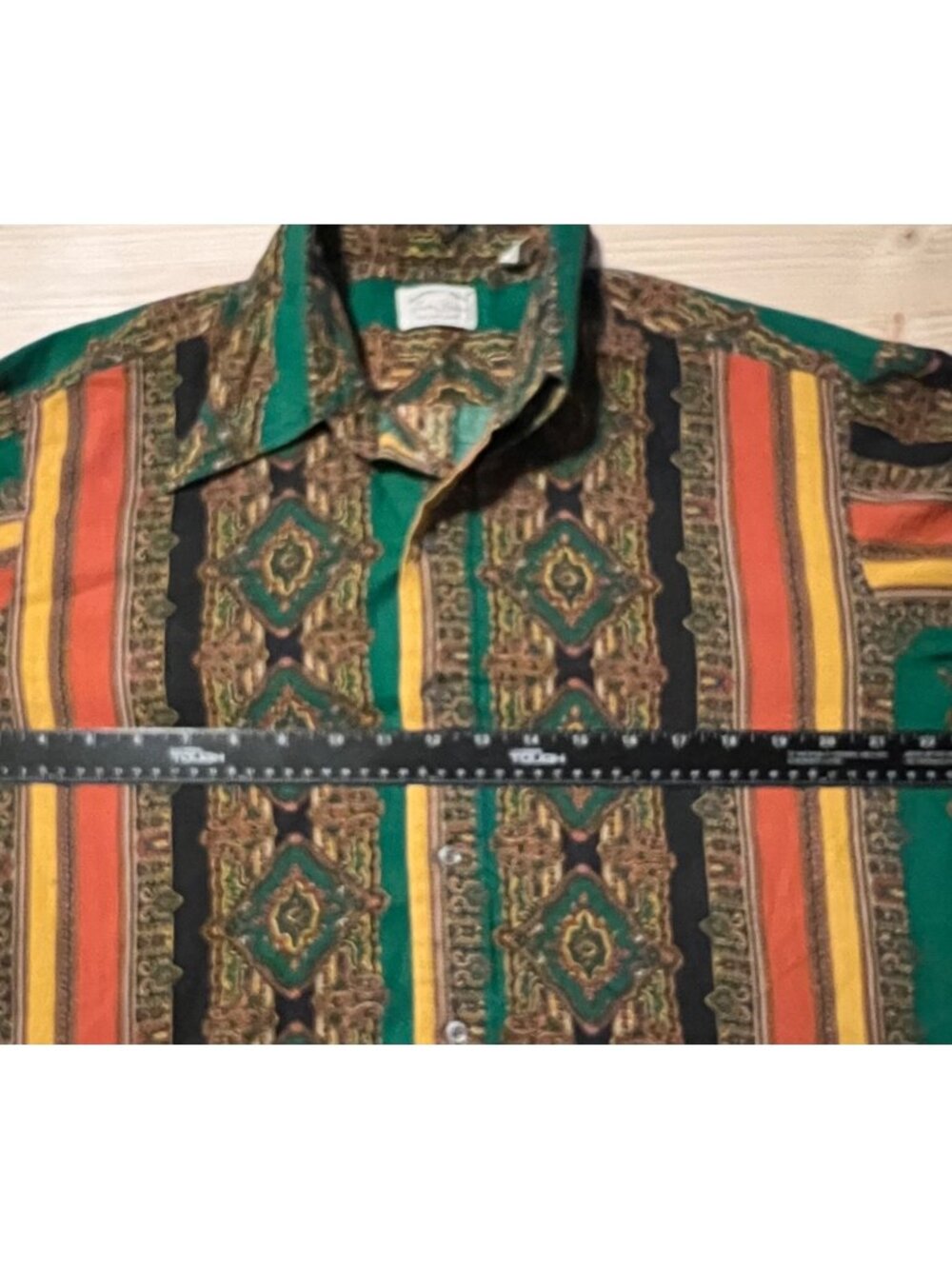 Vintage Trace Legere Collection Mens Shirt Permanent Press Paisley Made in USA - Picture 5 of 9